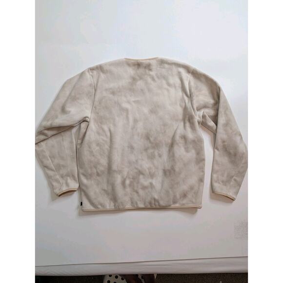 Lululemon Lab Fleece Crew Pullover Diamond Dye Light Ivory Cafe Au Lait Size L - Picture 9 of 10